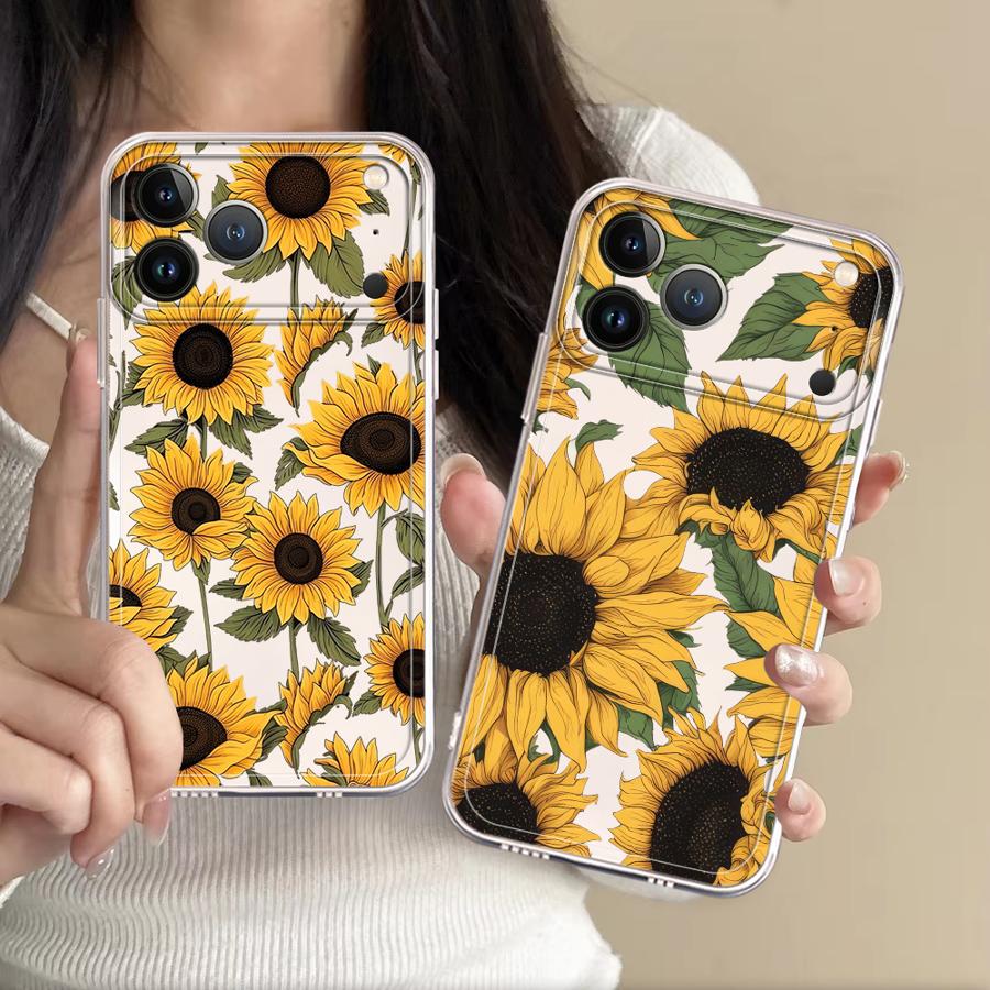 Cute Sunflower Pattern Case fo - Apple Iphone 15 ulasan dan harga