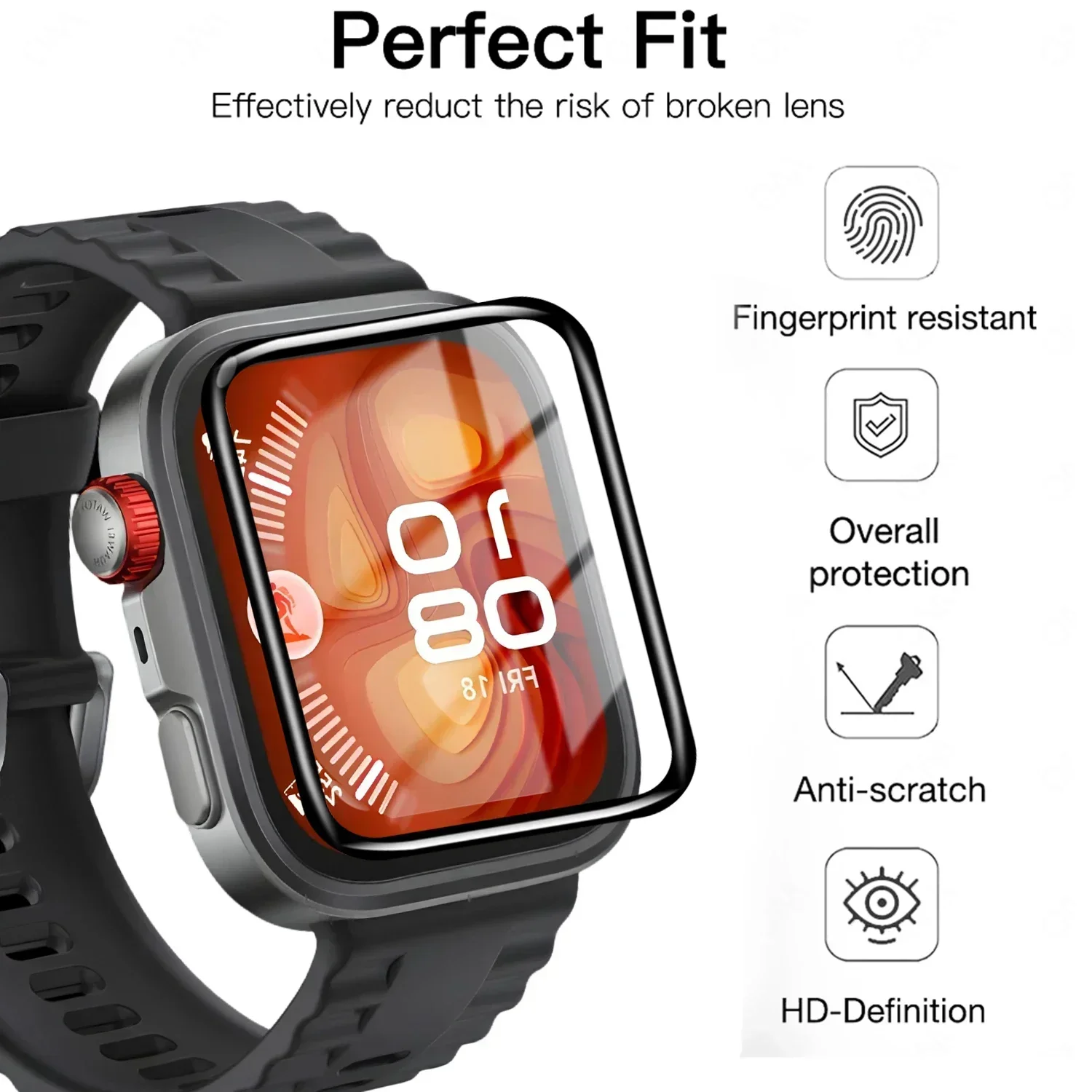 5 Pcs Tempered film For Huawei - Smartwatch Screen Film ulasan dan harga